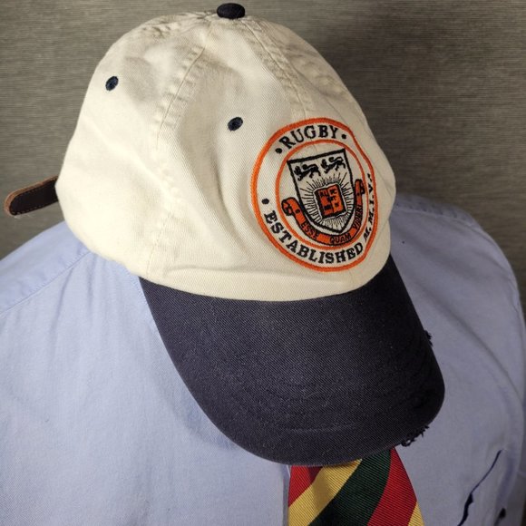Rare Ralph Lauren Rugby Embroidered Emblem Baseball Cap - Picture 5 of 6